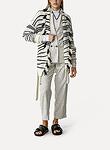 pinstriped flannel long jacket