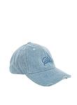 DENIM EMBROIDERED LOGO BASEBALL HAT