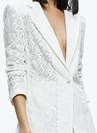 JUDITH SHEER LACE NOTCH COLLAR BLAZER