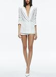 JUDITH SHEER LACE NOTCH COLLAR BLAZER