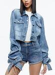 TIFF DENIM JACKET W BOW SLV