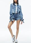 TIFF DENIM JACKET W BOW SLV