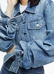 TIFF DENIM JACKET W BOW SLV