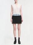 RILEE DOUBLE WAISTBAND COMBO MINI SKIRT