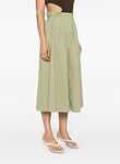 peached cotton twill elasticated skirt