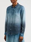 degrade denim voile shirt