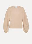 cashmere wool ribbed half moon sweater