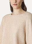 cashmere wool ribbed half moon sweater