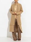 cable wool fur stitch coat