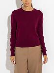 cashmere wool gauze roundneck sweater