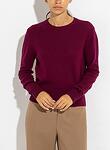 cashmere wool gauze roundneck sweater