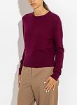 cashmere wool gauze roundneck sweater