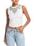 KAPPA EMBELL CROPPED TANK