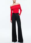 DYLAN HR WIDE LEG PANT W RACING STRIPE DETAIL