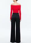 DYLAN HR WIDE LEG PANT W RACING STRIPE DETAIL