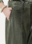 suede lizard print cargo pants