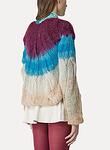 dip-dyed mohair cable knit roundneck sweater