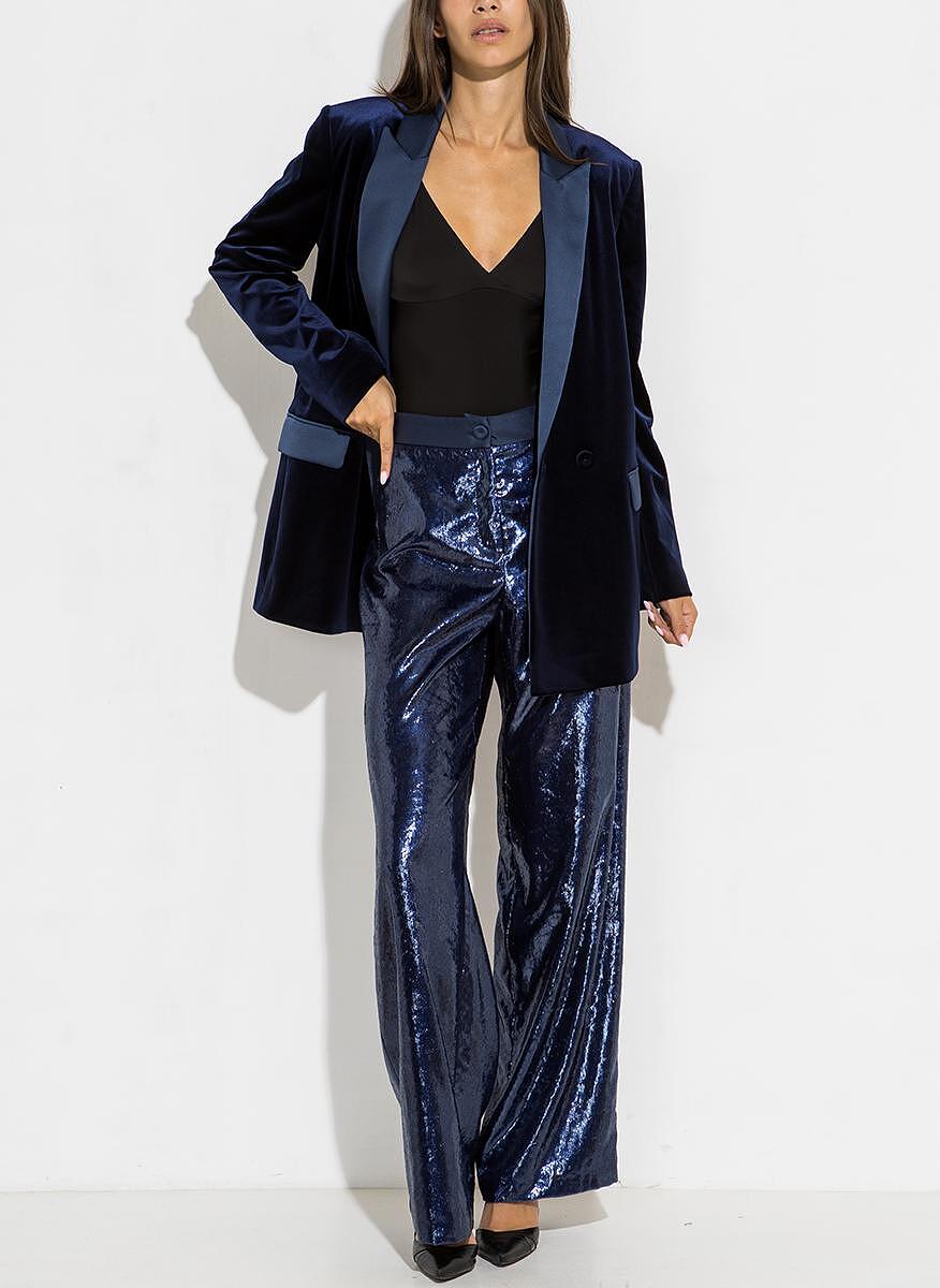 Панталон от кадифе 'Laminated-look' Pennyblack Orietta