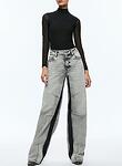 PARKER LR BALLOON LEG JEAN W CONTRAST PANELING