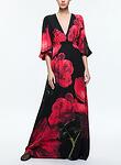 CLARISSA DEEP V GODET MAXI DRESS