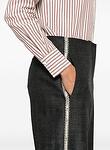 jewel side band wool herringbone pants