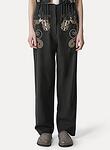 frangipane gardens  embroidery twill pants