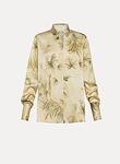 the sacred forest  print envers satin shirt