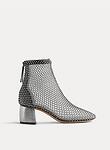 strass mesh anckle boots