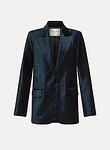 cotton viscose stretch velvet jacket