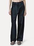 cotton viscose stretch velvet pinces pants