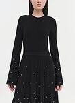 PRUITT L/S MIDI DRESS WITH EMBELLISHMENT