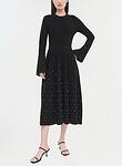 PRUITT L/S MIDI DRESS WITH EMBELLISHMENT