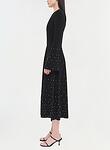 PRUITT L/S MIDI DRESS WITH EMBELLISHMENT