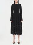 PRUITT L/S MIDI DRESS WITH EMBELLISHMENT