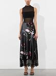 MAEVE MIDI SLIP SKIRT W LACE TRIM