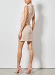 ELLIS EMBELL COLLARED ZIP FT DRESS