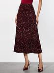 MAEVE SEQUIN KICK FLARE SLIP SKIRT