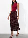 MAEVE SEQUIN KICK FLARE SLIP SKIRT