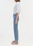 AMELIA HIGH RISE PEARL EMBELLISHED DENIM