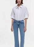 AMELIA HIGH RISE PEARL EMBELLISHED DENIM