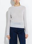 brushed cashmere wool roundneck sweater