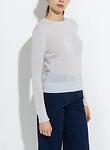 brushed cashmere wool roundneck sweater