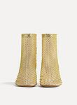 strass mesh ankle boots