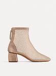 strass mesh ankle boots