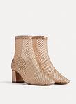 strass mesh ankle boots