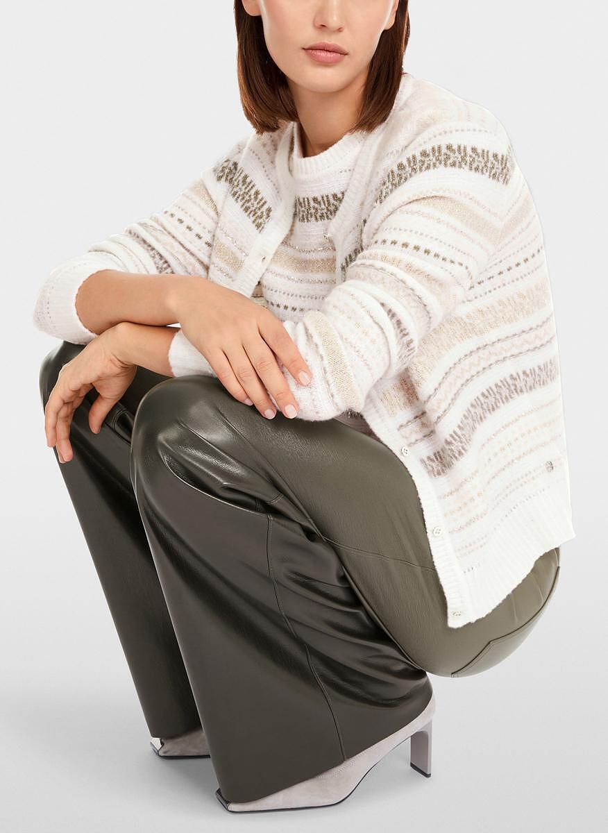 Жилетка с фина вълна 'Playful stripes' Marc Cain Collections