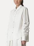 en fleur  embroidery cotton popline shirt