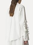 en fleur  embroidery cotton popline shirt