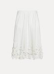 en fleur  embroidery cotton popline skirt