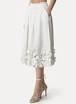 en fleur  embroidery cotton popline skirt